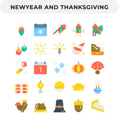 Flat Icons Pack for UI. Pixel perfect vector icon set for web design and website application.