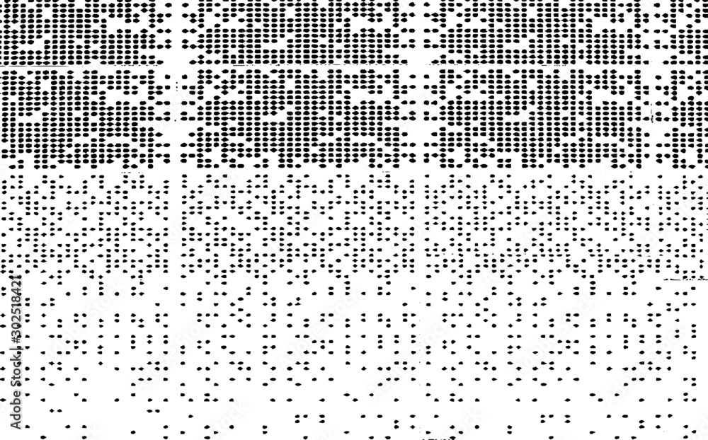Aufkleber abstract noise vanishing. small geometric shapes increasing and subsidindg in density. subtle grunge