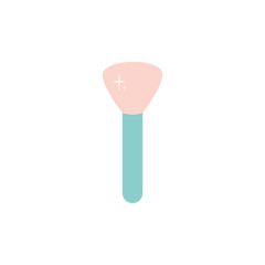 Isolated make up brush flat design