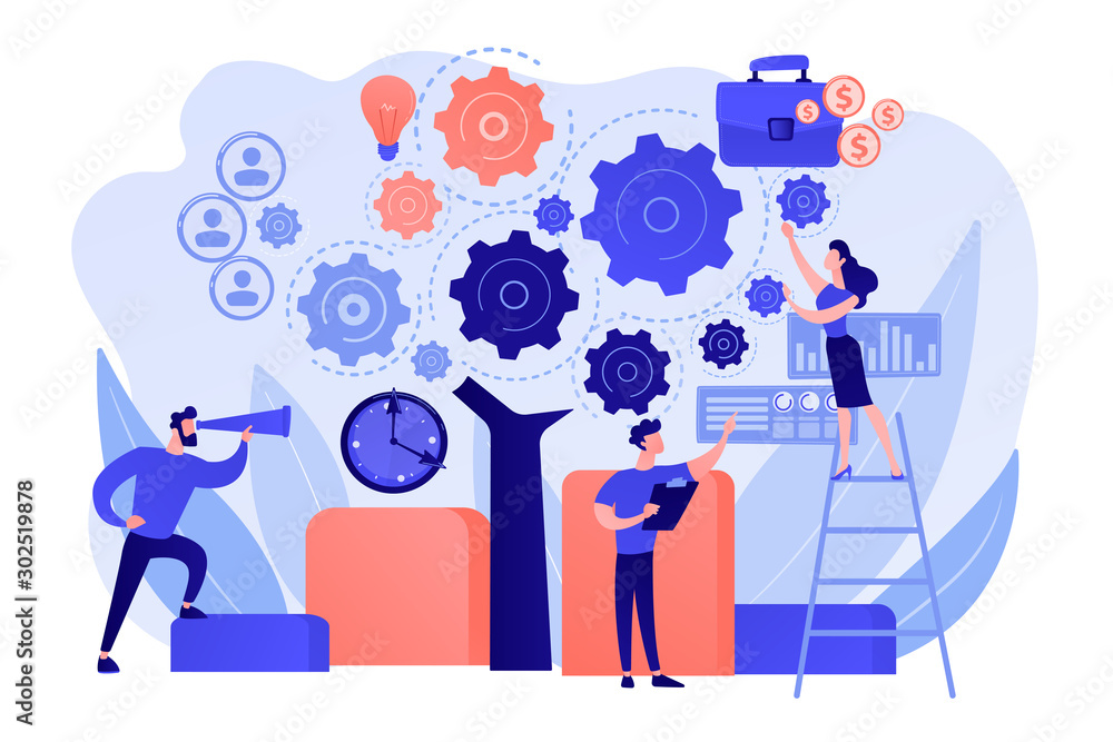 Poster business operation planning. software technology integration. enterprise architecture, it standard f