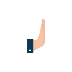 Isolated hand signal icon flat design