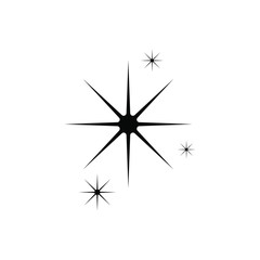 hand drawn doodle stars. star icon isolated on white background. Vector illustration