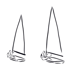 vector illustration of sailboat