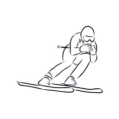 man skiing