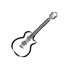 guitar isolated on white background