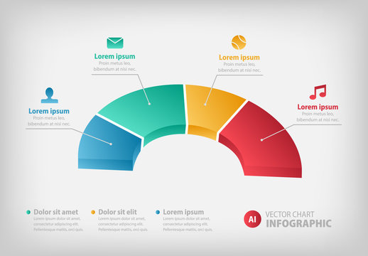 Multicolored Vector Chart Infographic Layout