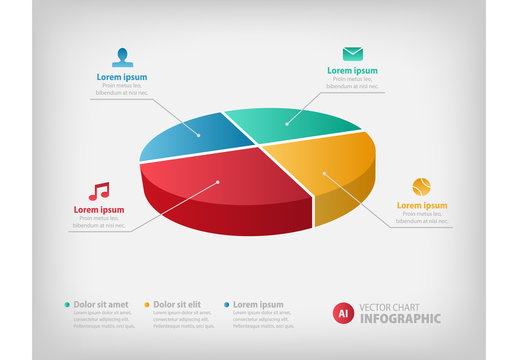 Multicolored Vector Chart Infographic Layout