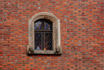 Fototapeta na wymiar vintage window in Wroclaw city hall, Poland
