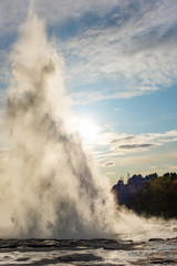 Icelandic Geyser Strokkur. Great tourist attraction on Golgen Circle Iceland.