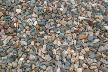 texture of multicolored gravel