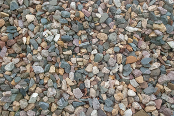 texture of multicolored gravel