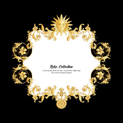 Elements In baroque, rococo, victorian, renaissance style. Trendy floral vintage pattern. Vector illustration.