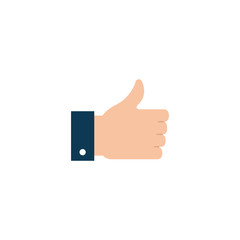 Isolated hand signal icon flat design