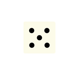 Isolated casino dice icon flat design