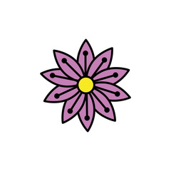Isolated flower icon fill design