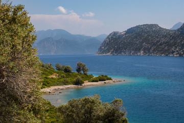 Fototapeta premium Seascape of the Mediterranean coast of Turkey.