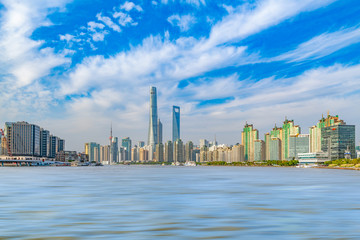 Cityscape of Tongqiao Ferry Crossing in Pudong New Area, Shanghai, China