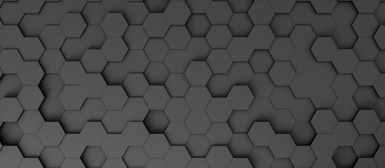 Abstract background in the form of dark hexagons