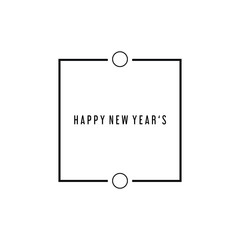 Happy New Year. Holiday Vector Illustration.