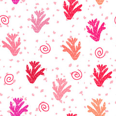 seamless pattern with  sea coral 