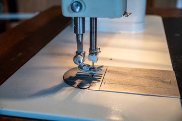 Empty Sewing machine needle and foot