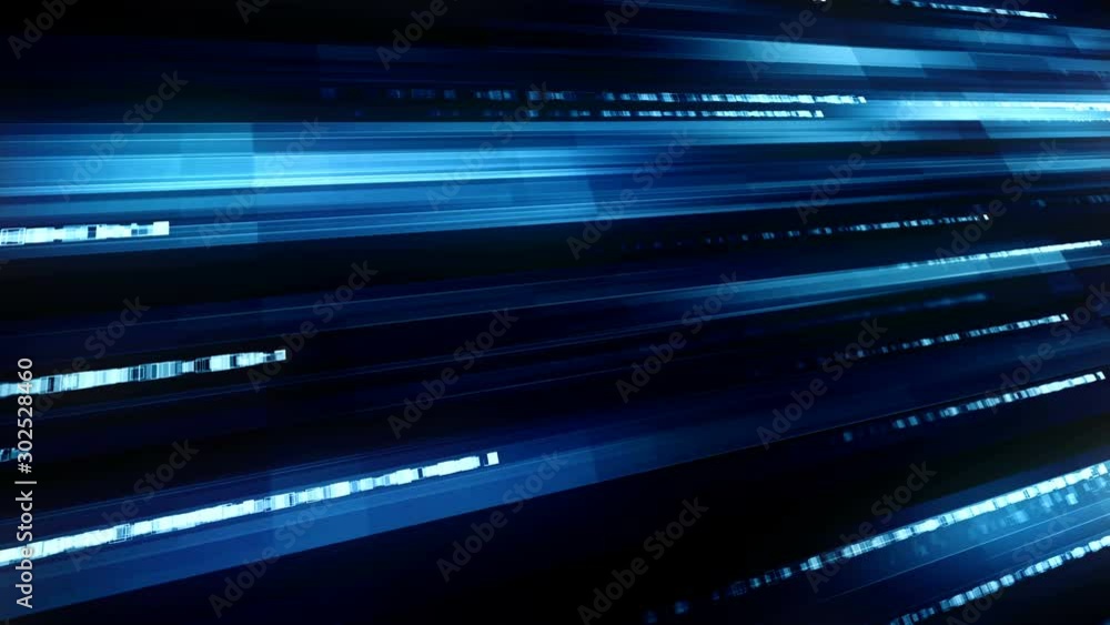 Poster sci-fi surface texture with abstract program code and energy rays motion. blue technology background