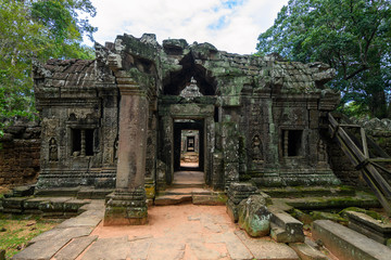Naklejka premium ruins of angkor wat complex at cambodia