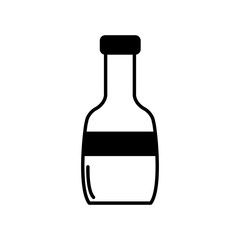 Isolated bottle icon line design