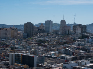 Naklejka premium Streets of San Fransciso Top view