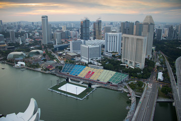 Grandstands of Formula 1 at Marina Bay, Singapur