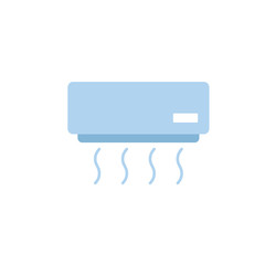 Fototapeta premium Isolated air conditioner system icon flat design