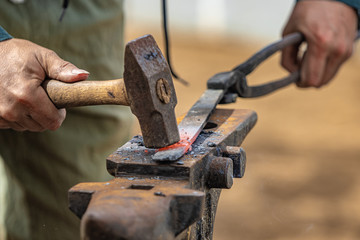blacksmith working