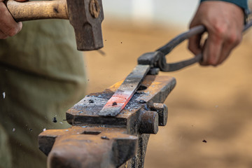 blacksmith working