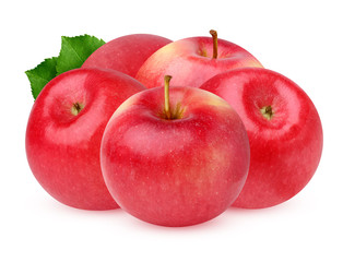 red Apple isolated on white background.