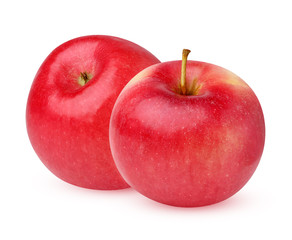 red Apple isolated on white background.