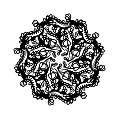 sitting cat . kitten in hand draw style. vector illustration