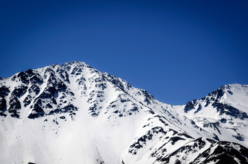 montañas loss andes, nevado.