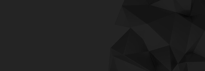Fototapeta premium 3d ILLUSTRATION, of abstract crystal background, triangular texture, wide panoramic for wallpaper