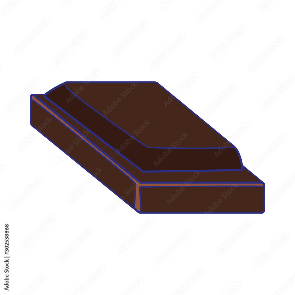 Poster piece of chocolate icon