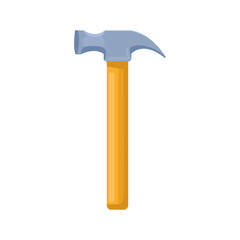 hammer tool icon, flat design