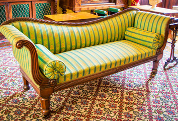 colorful antique couch