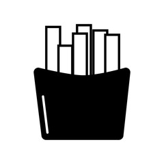 Isolated french fries icon line design