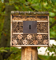 Insect house in the garden