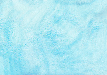 Watercolor pastel blue background hand painted. Watercolour light sky blue texture. 