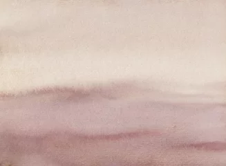 Foto op Plexiglas Ombre Watercolor light brown ombre background texture. Aquarelle abstract beige gradient backdrop. 