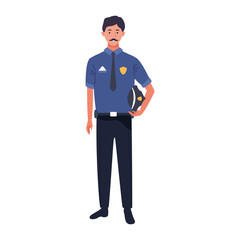 police man icon, flat design