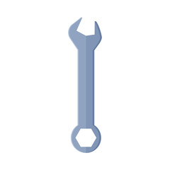 wrench repair tool icon, flat design