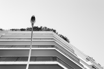 Street lamp and building in Cannes, France - 302543624
