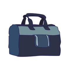 gym bag icon, flat design