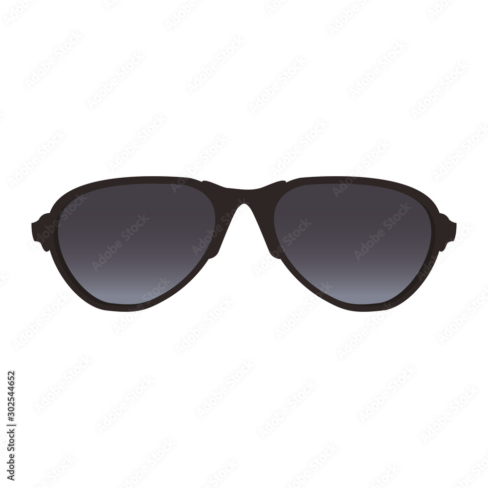 Wall mural sunglasses accessory icon, flat design